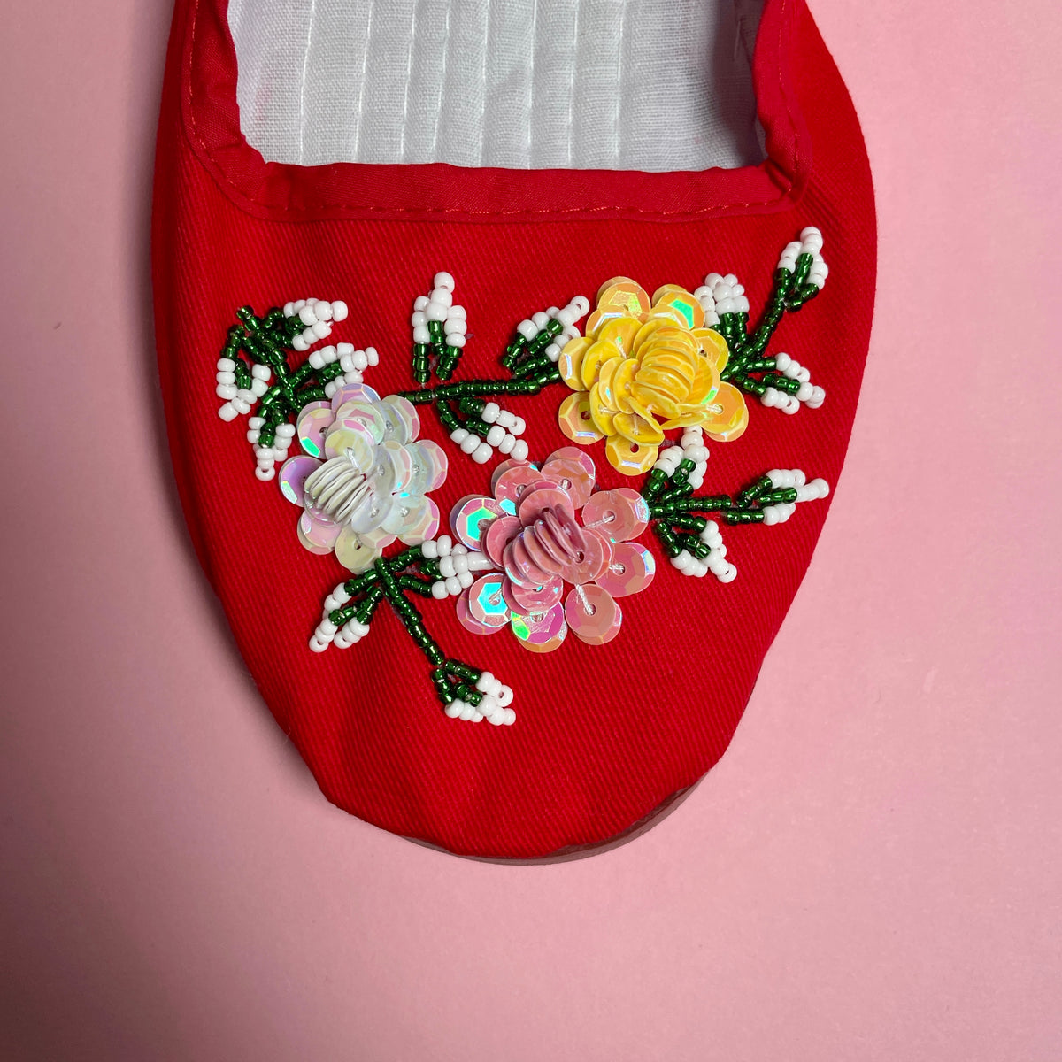 Cotton Sequin Mary Jane - Red — billede 3 af 3