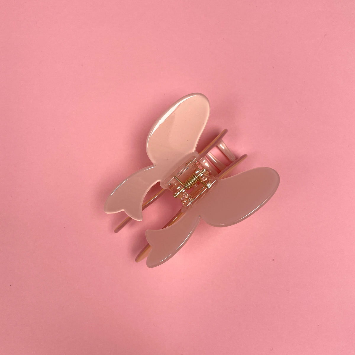 Butterfly 2-Color Hair Clip - Babypink/Yellow — billede 4 af 4