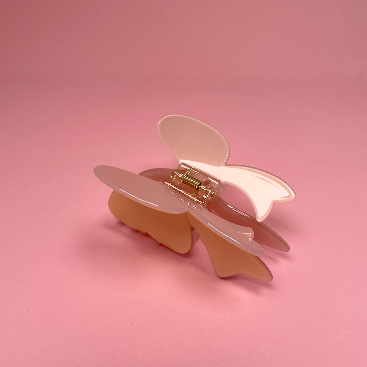 Butterfly 2-Color Hair Clip - Babypink/Yellow — billede 2 af 4