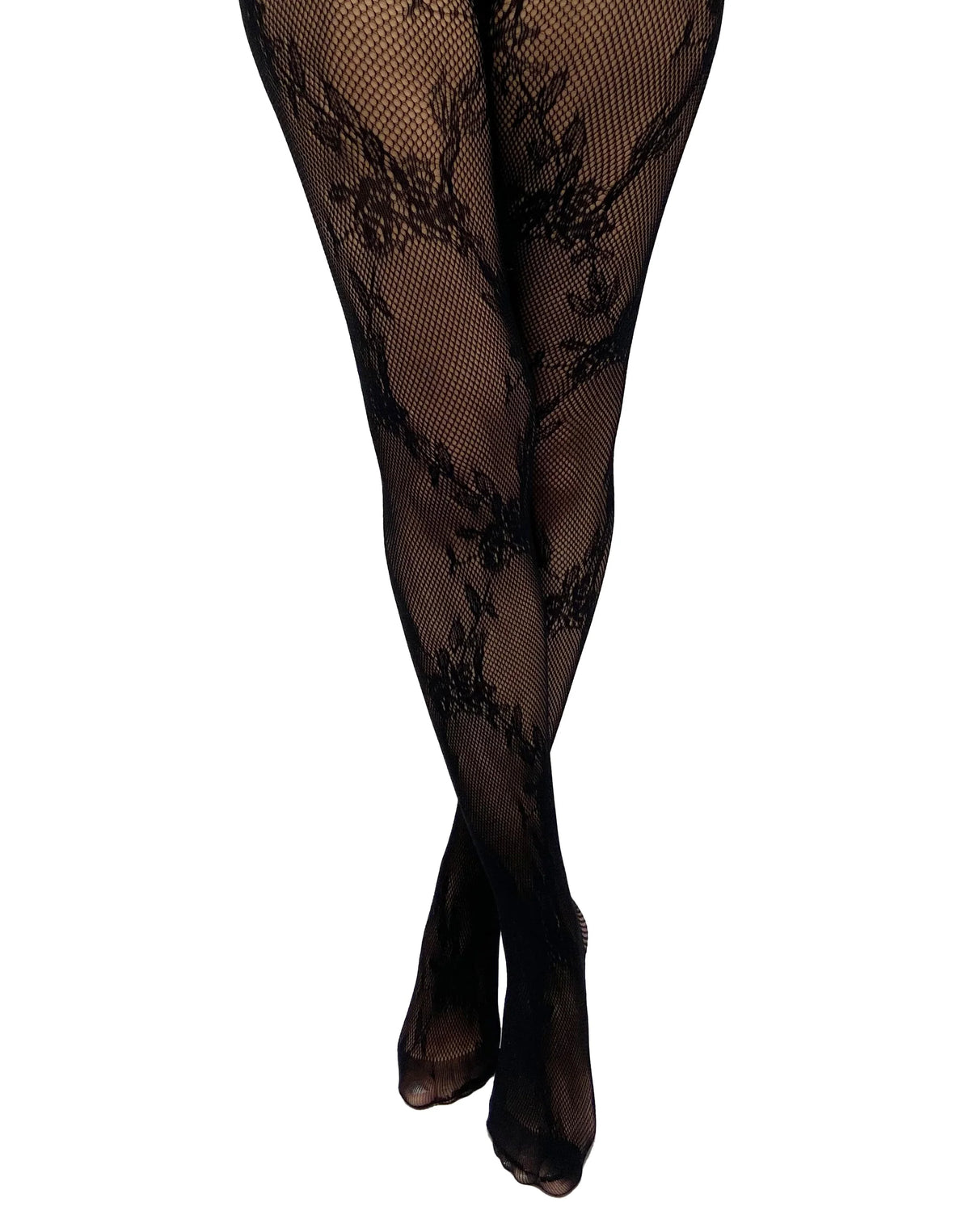 PM Floral Lace Diamond Net Tights — billede 2 af 2