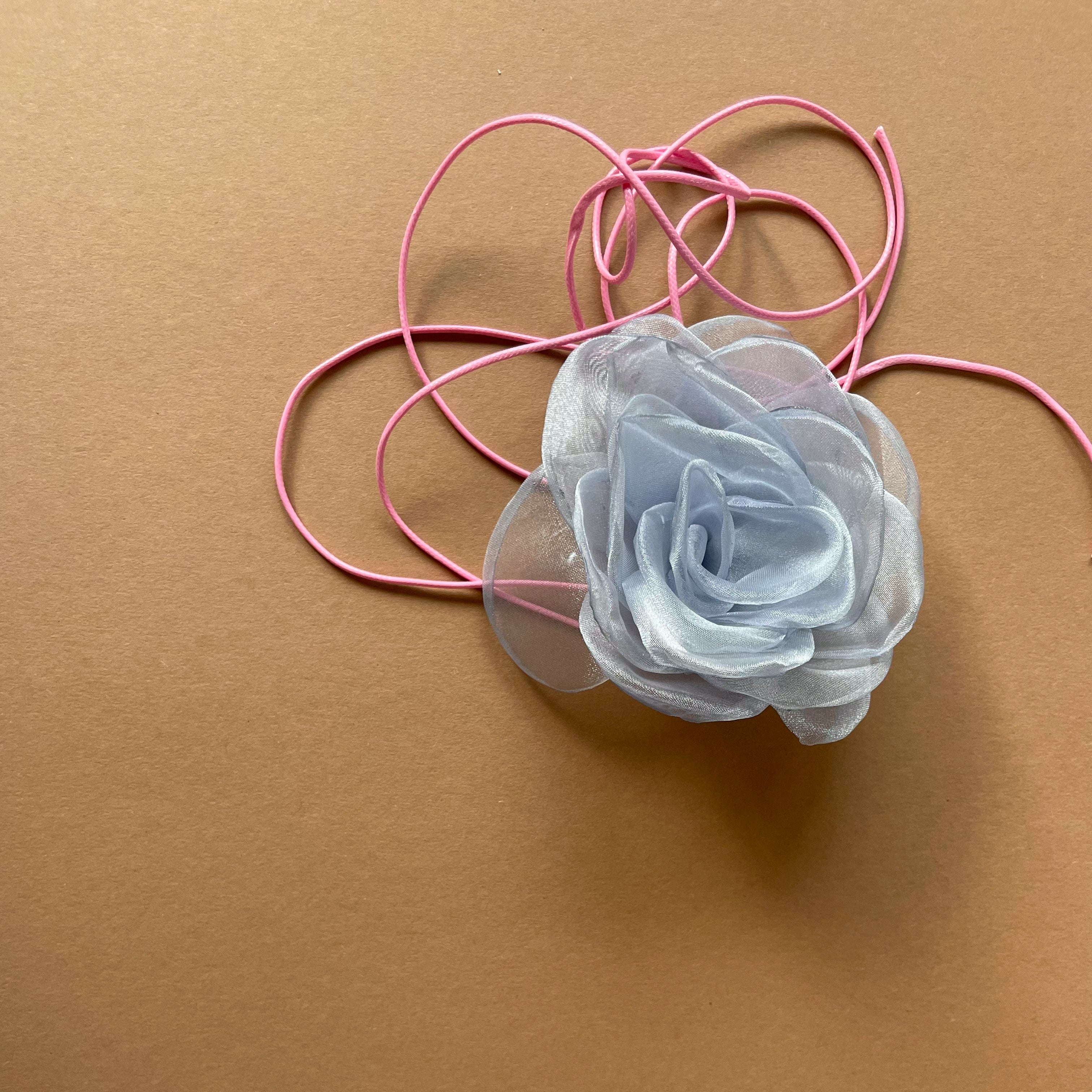 Multiflower - Organza - 10 cm - Light Blue