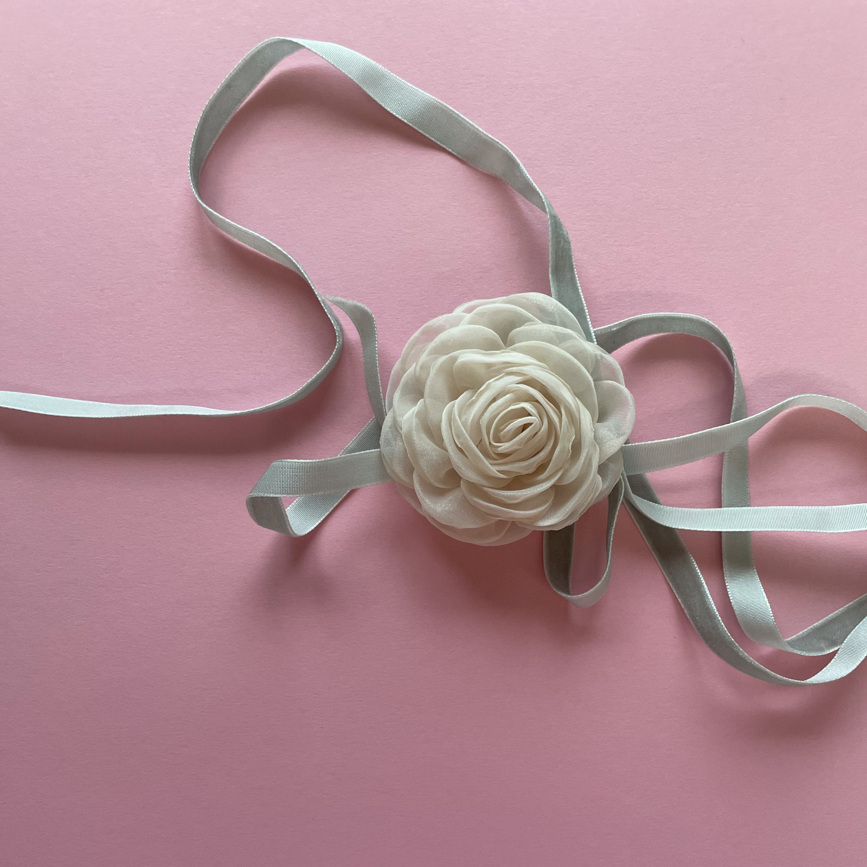 Multiflower - Organza - 7 cm - Cream