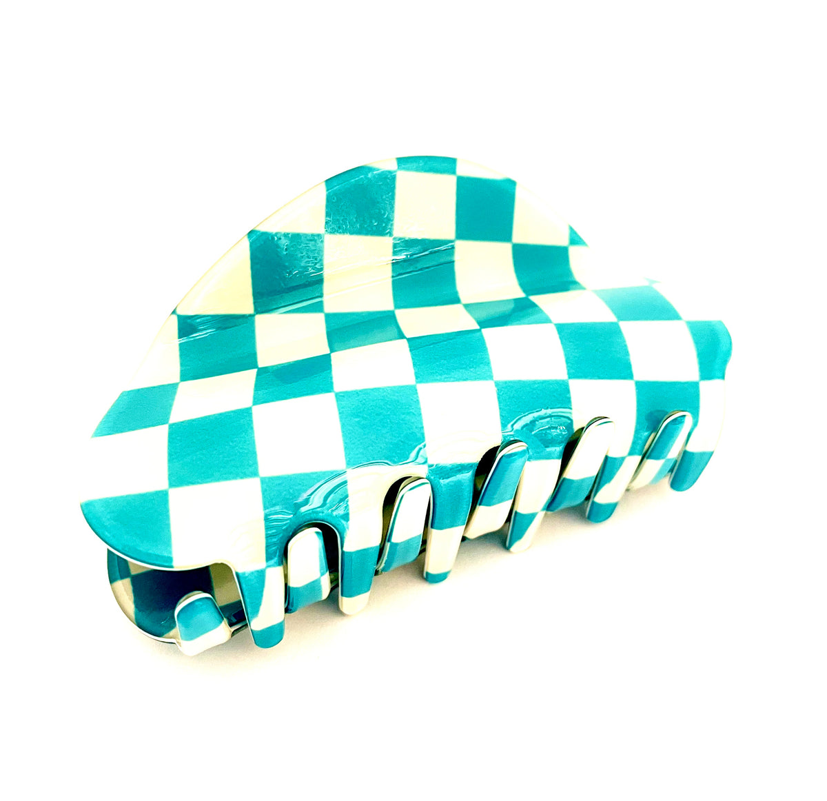 Hairclip Checker - Blue / White — billede 2 af 2