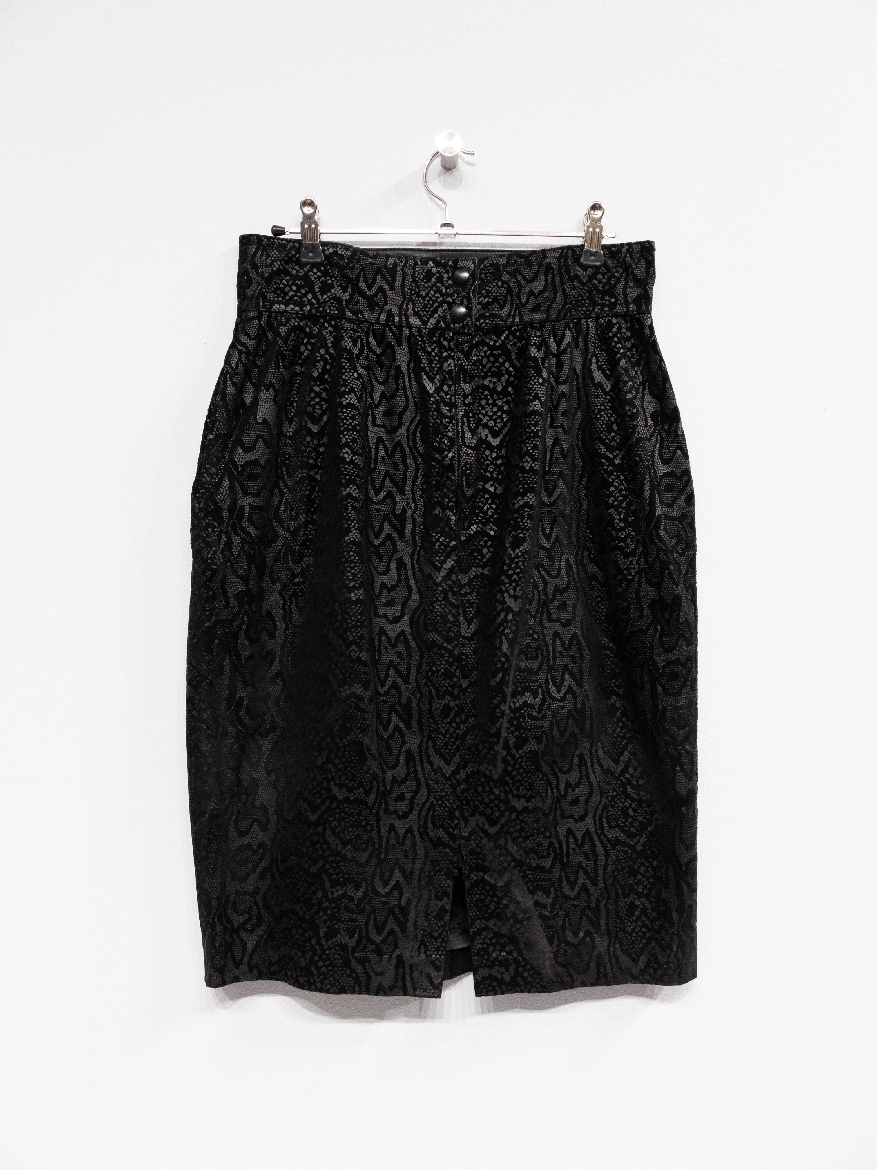 Escada Leather Skirt