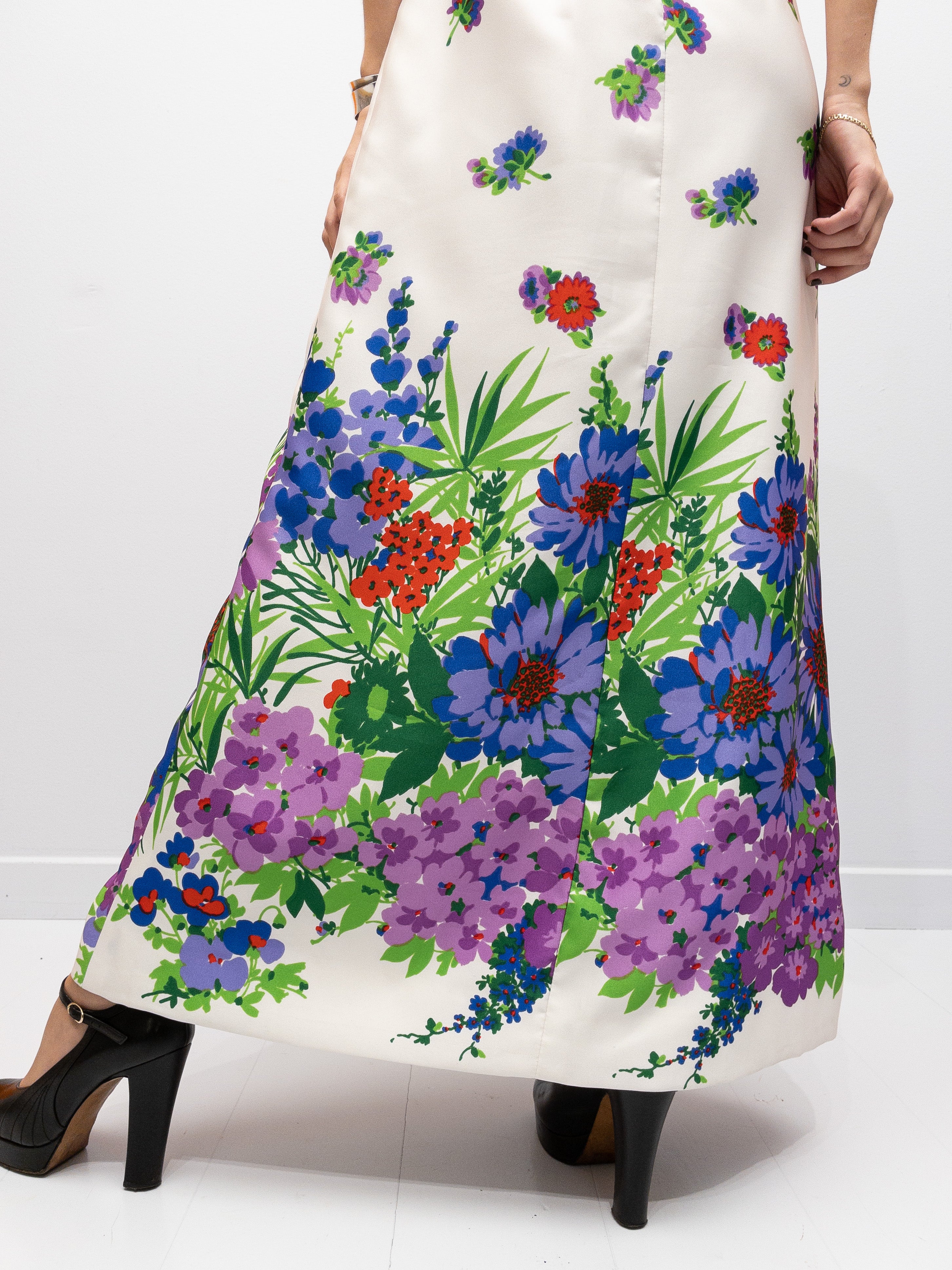 Vintage Blomster Maxikjole