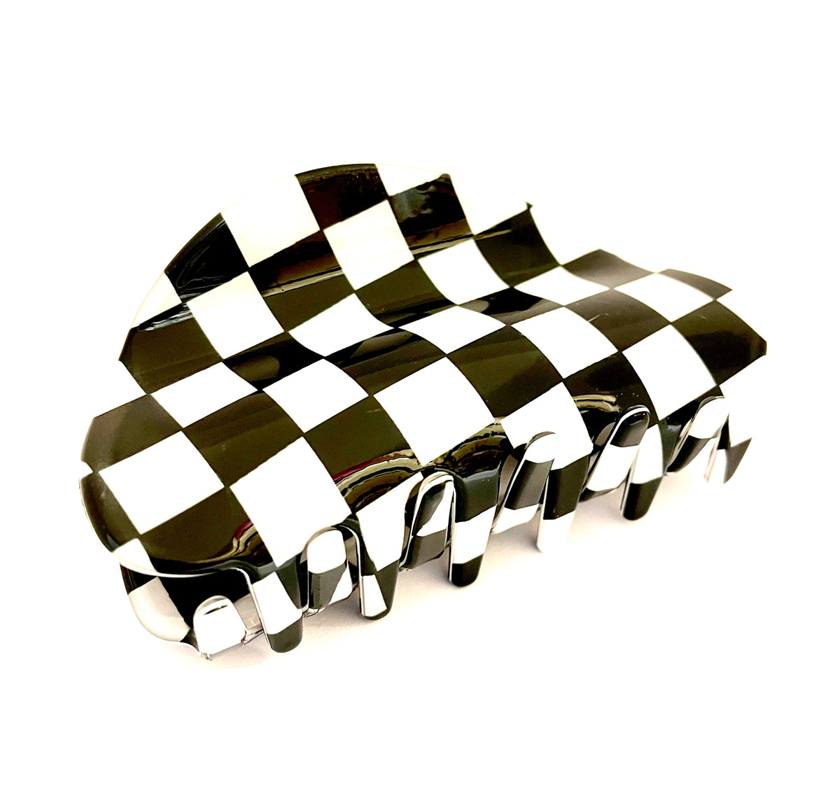 Hairclip Checker - Black / White — billede 2 af 2