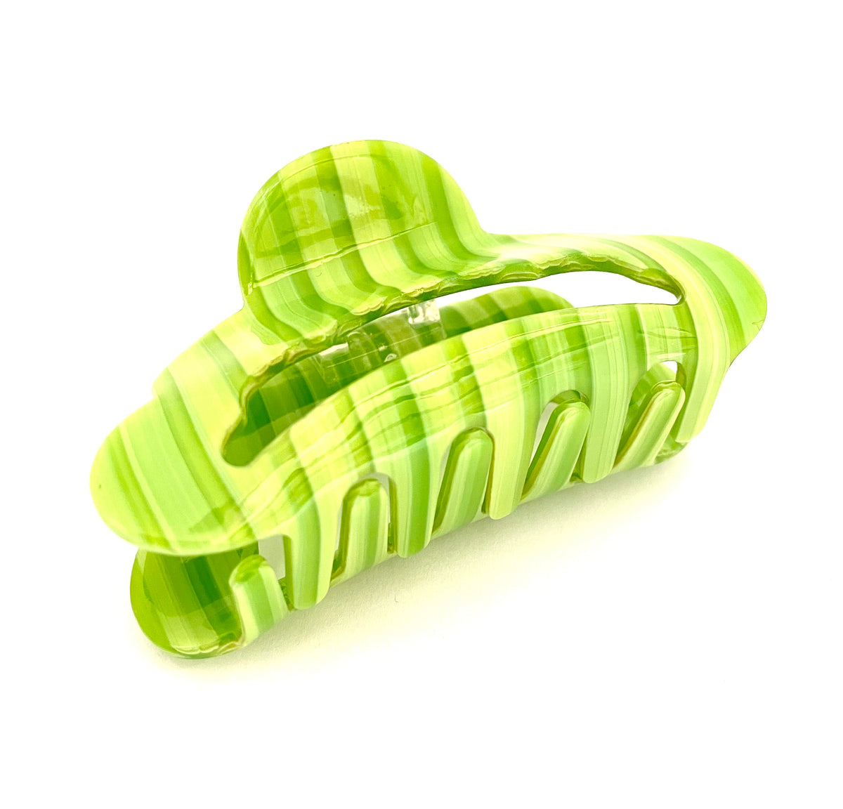 Hairclip Striped - Green — billede 2 af 2