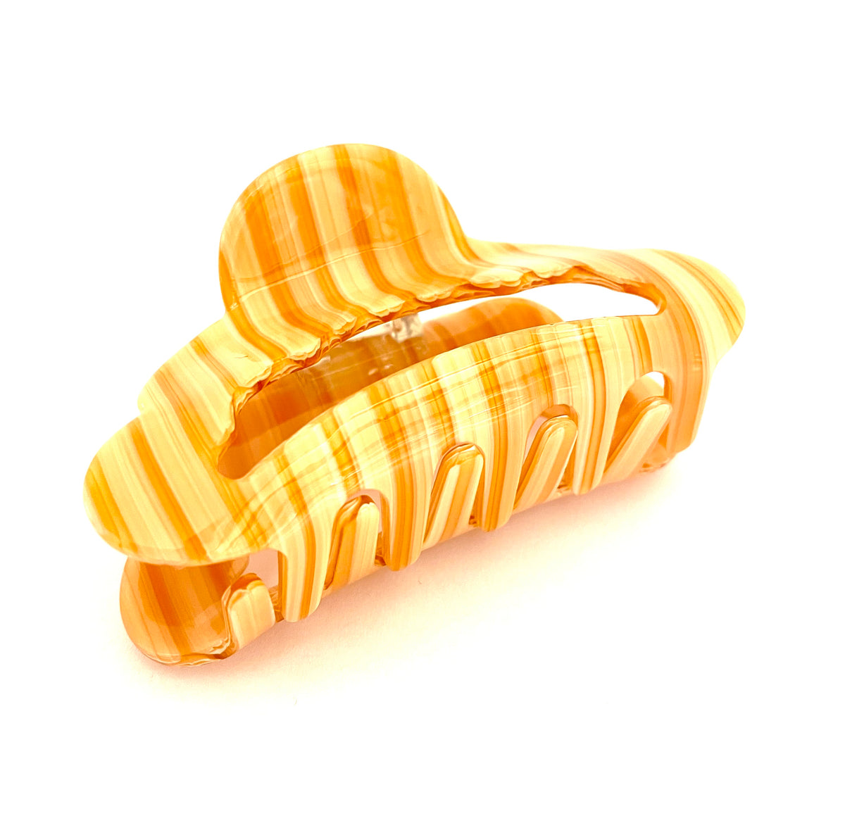 Hairclip Striped - Orange — billede 2 af 2
