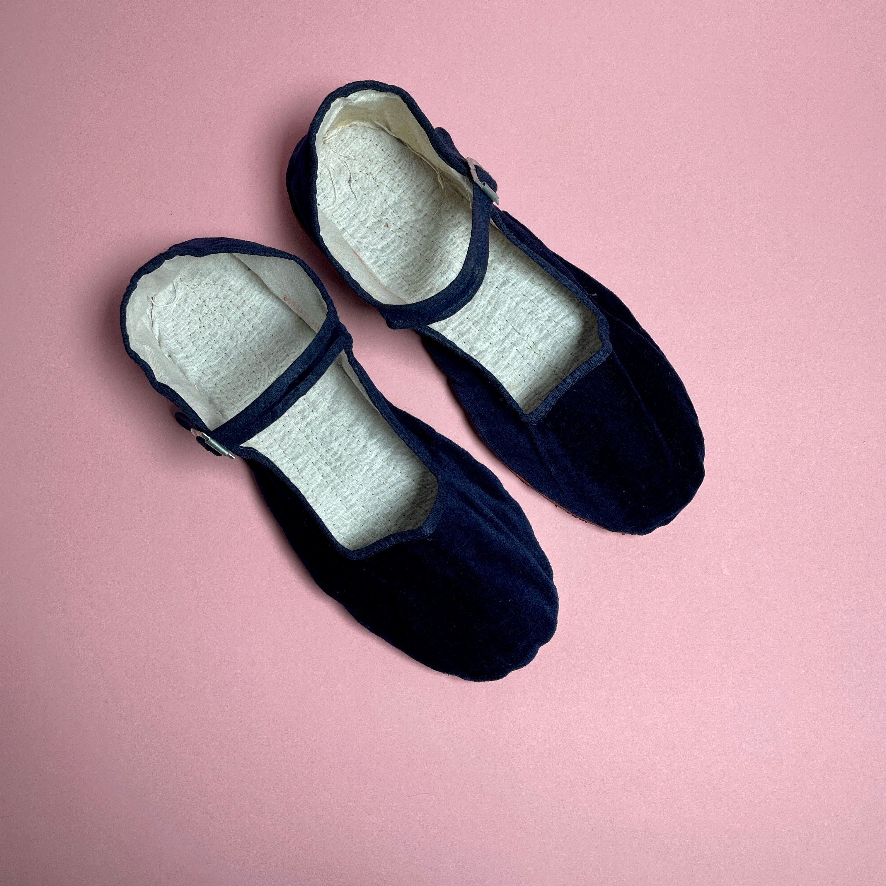 Velvet Mary Jane - Navy