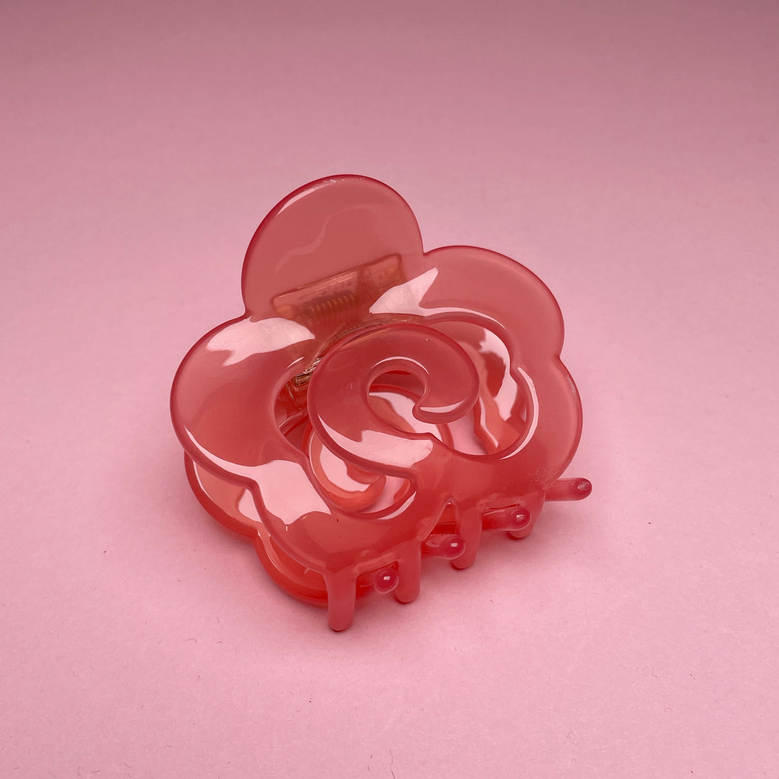 Small Boho Flower Hairclip - Pink