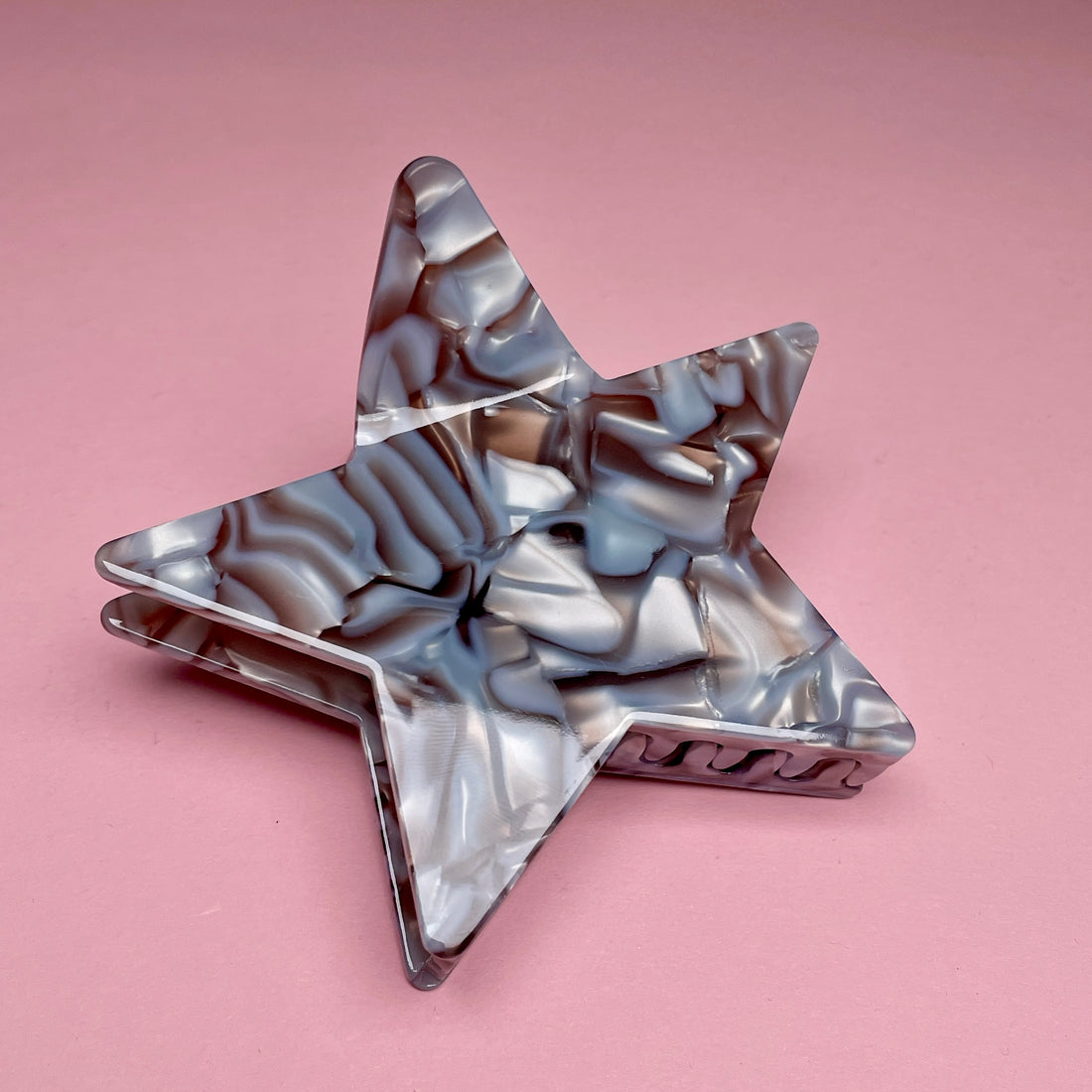 Star Hairclip - Grey/Blue