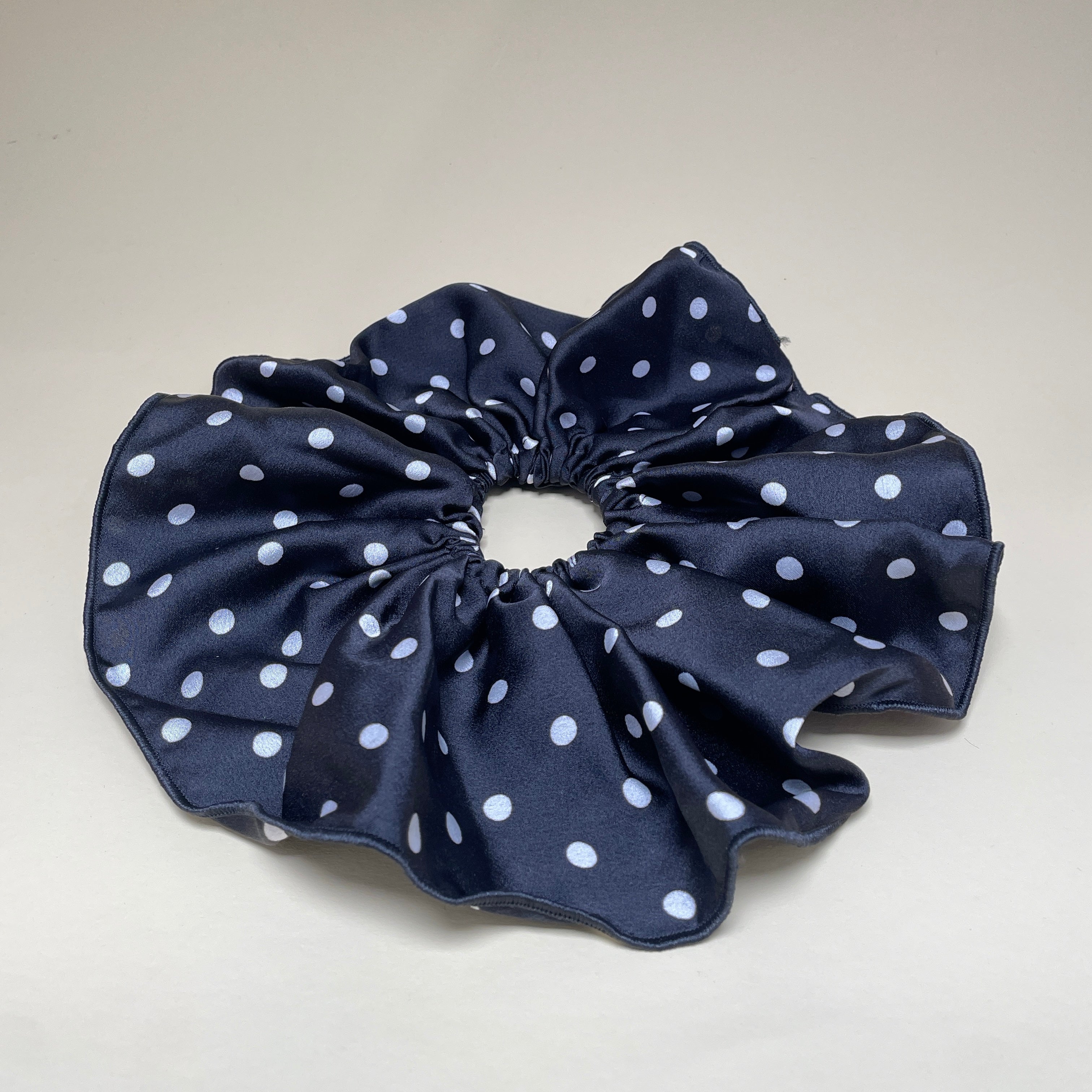 Dot Scrunchie - Black with black trim