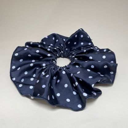 Dot Scrunchie - Black with black trim