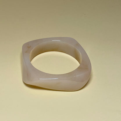 Block Bangle - Bone