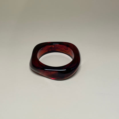 Block Bangle - Dark Tortoise