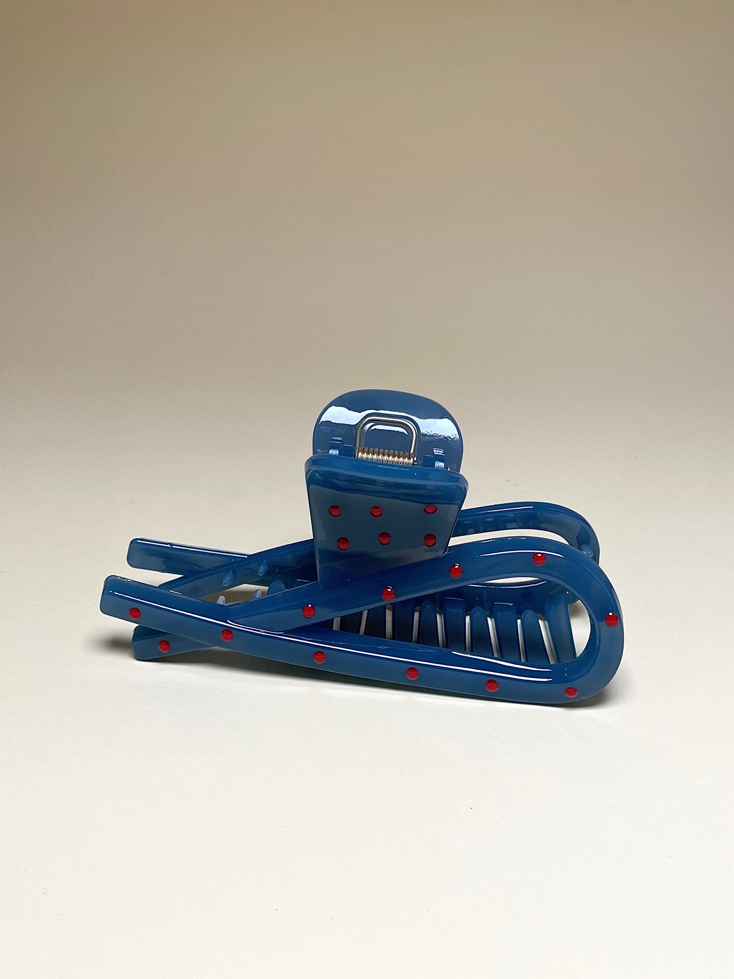 Dottie Hair Clip - Blue/red