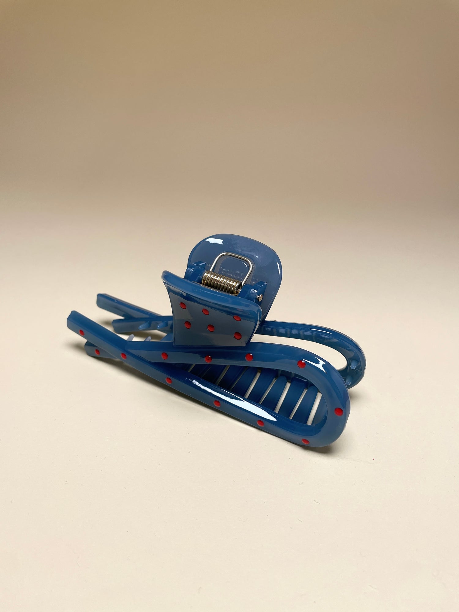 Dottie Hair Clip - Blue/red