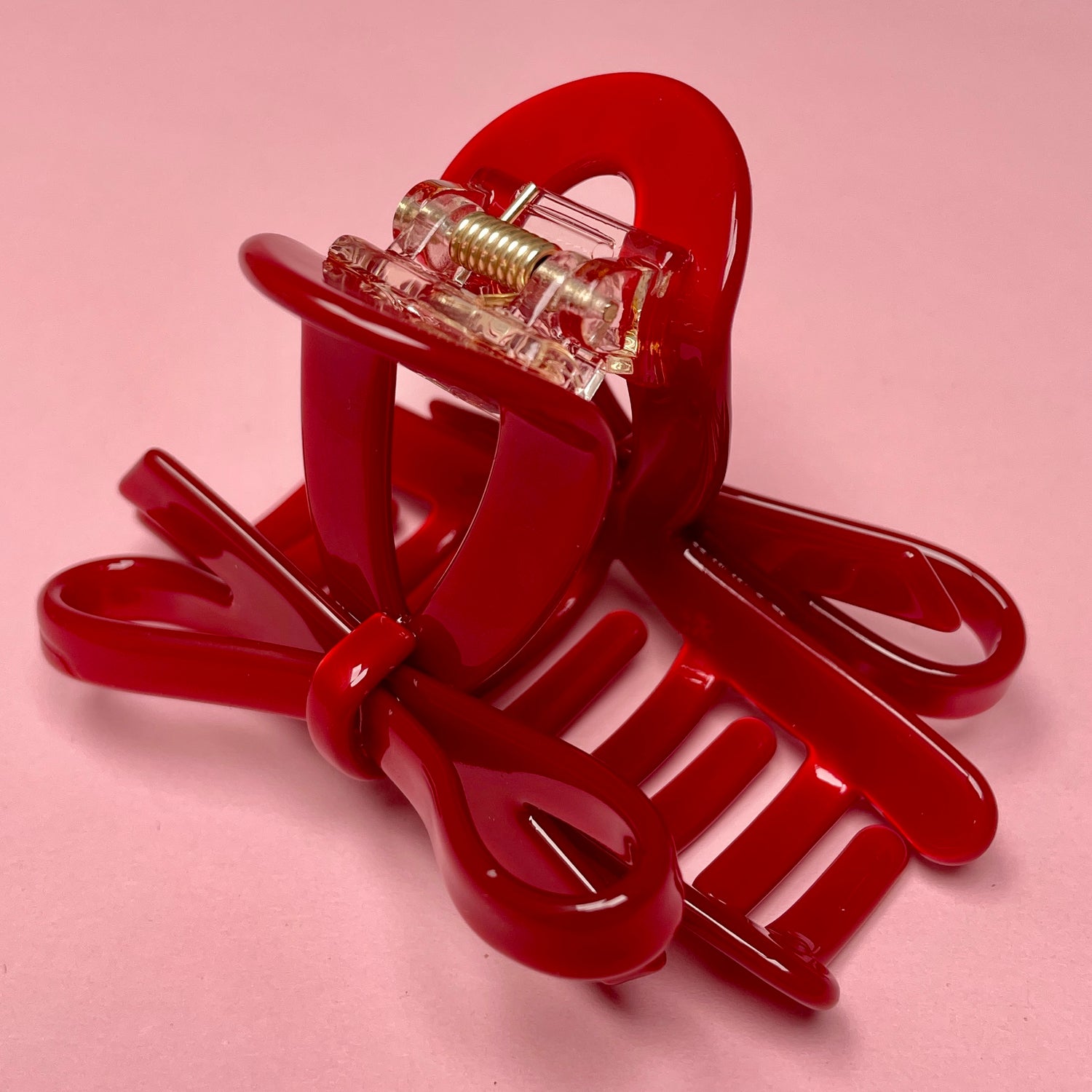Bow Clip - Cherry Red