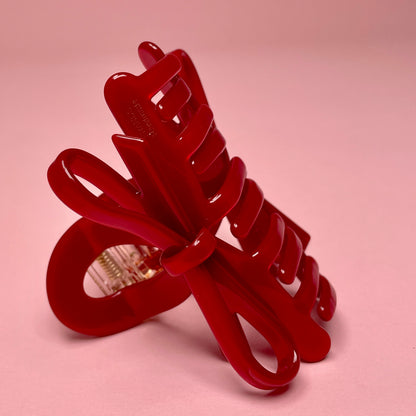Bow Clip - Cherry Red