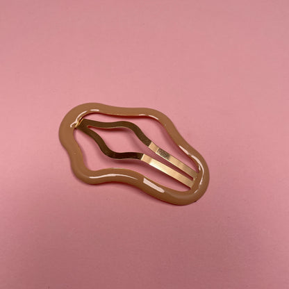 Doodle Hairclip - Beige