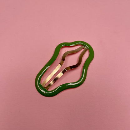 Doodle Hairclip - Green