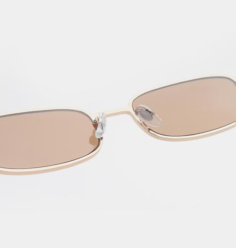 Noah Sunglasses - Gold Burnt Amber