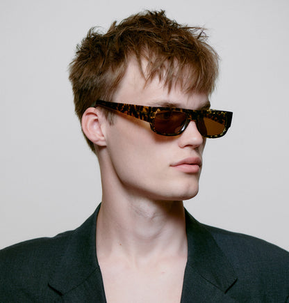 Jean Sunglasses - Black / Yellow Tortoise