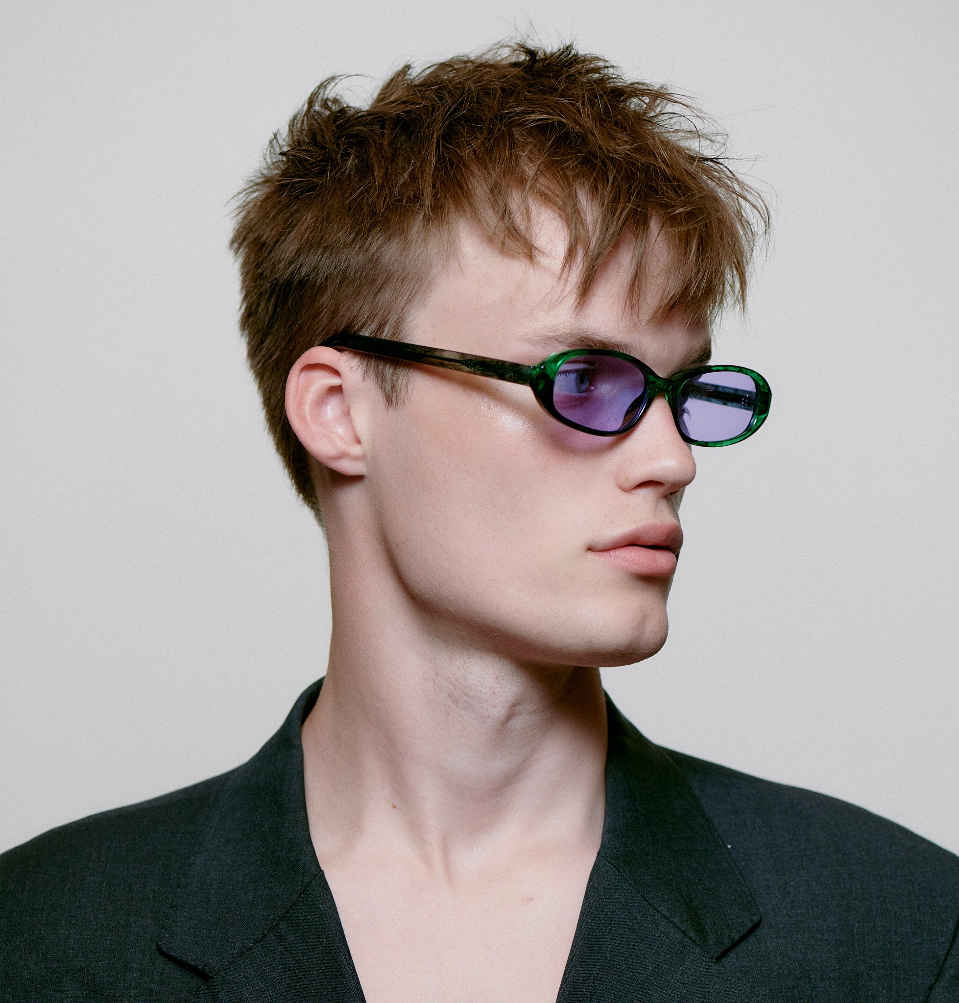 Macy Sunglasses - Green Marble Transparent