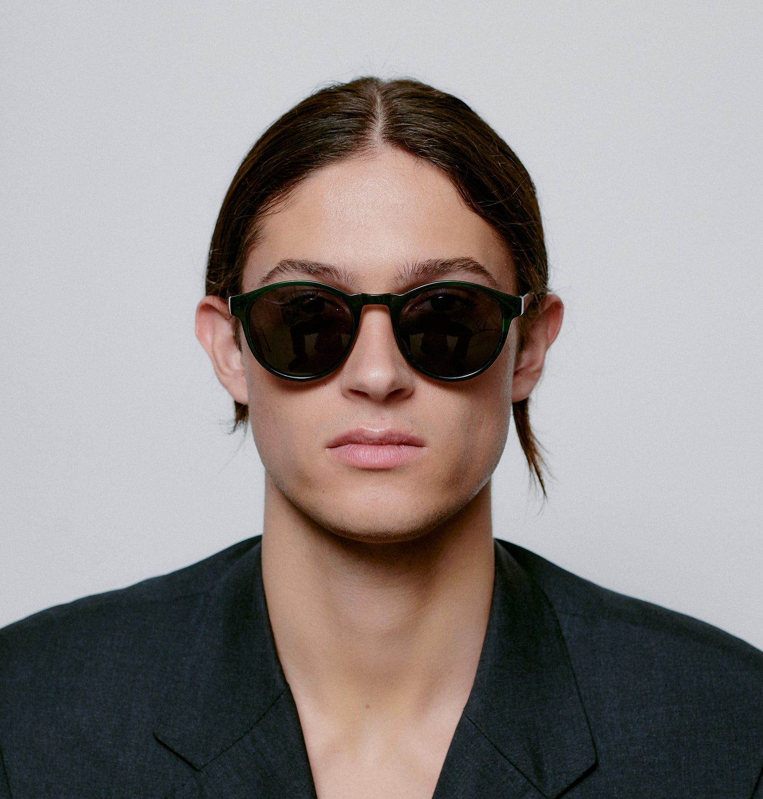 Marvin Sunglasses - Green Marble Transparent