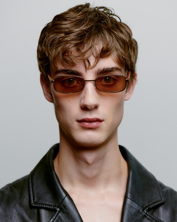 Noah Sunglasses - Gold Burnt Amber