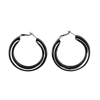 Chunky Hoop 5 cm - Silver