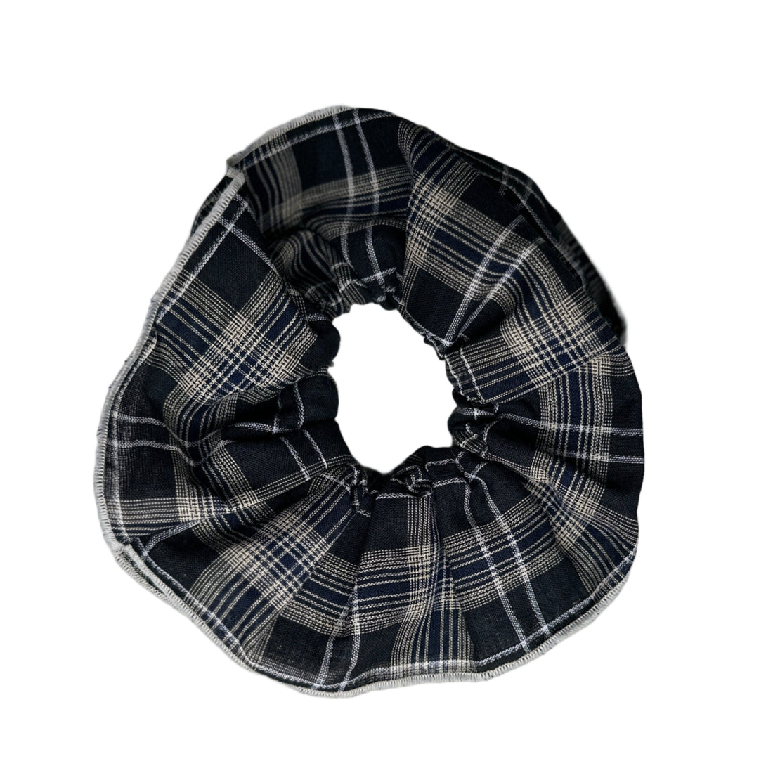 Plaid Scrunchie - Black