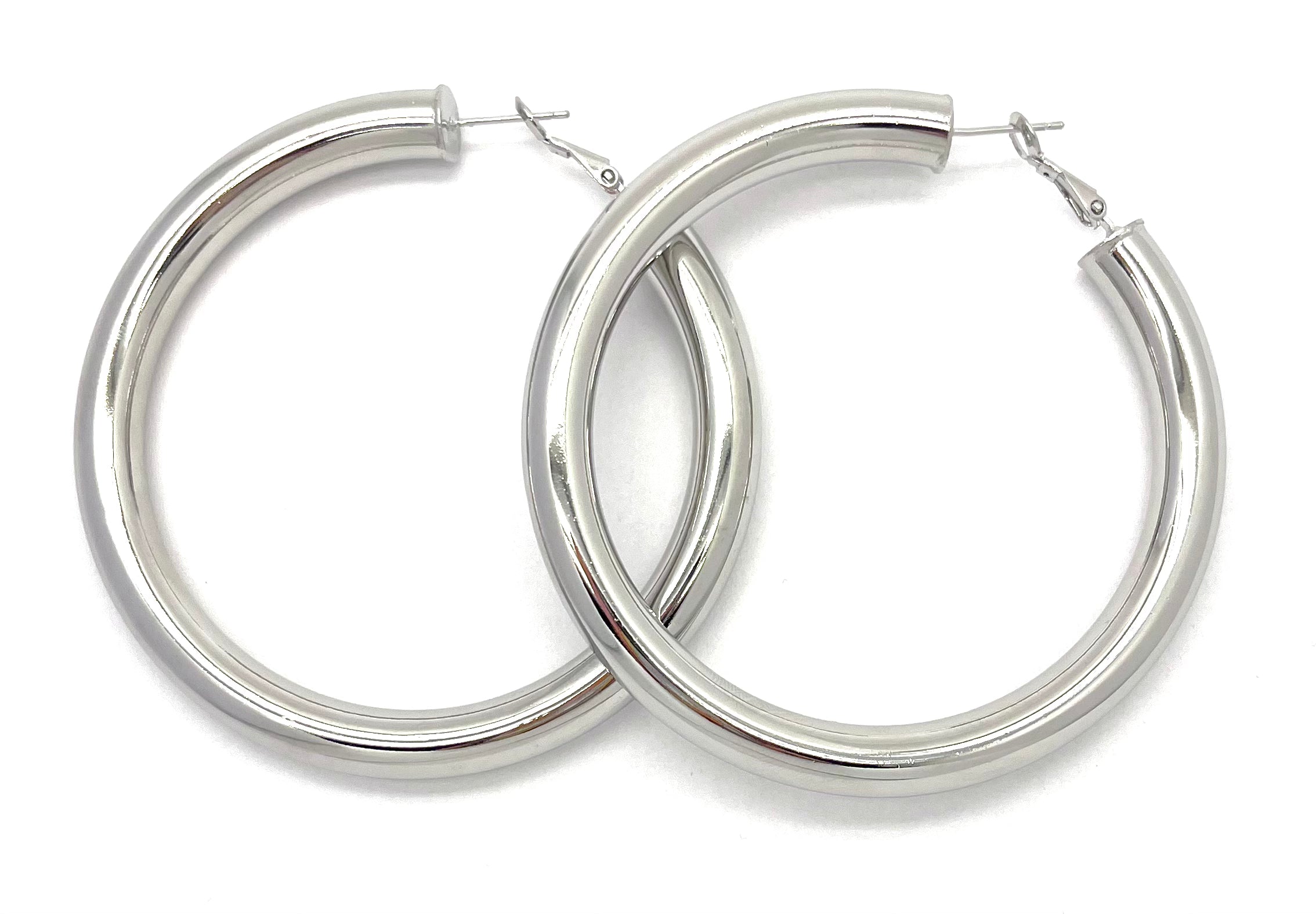 Chunky Hoop 7 cm - Silver