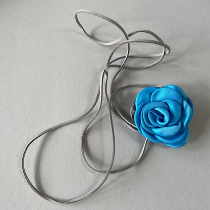 Multiflower - Satin - 6 cm - Lagoon Blue