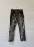 Roberto Cavalli jeans med blomstertryk over hele benet