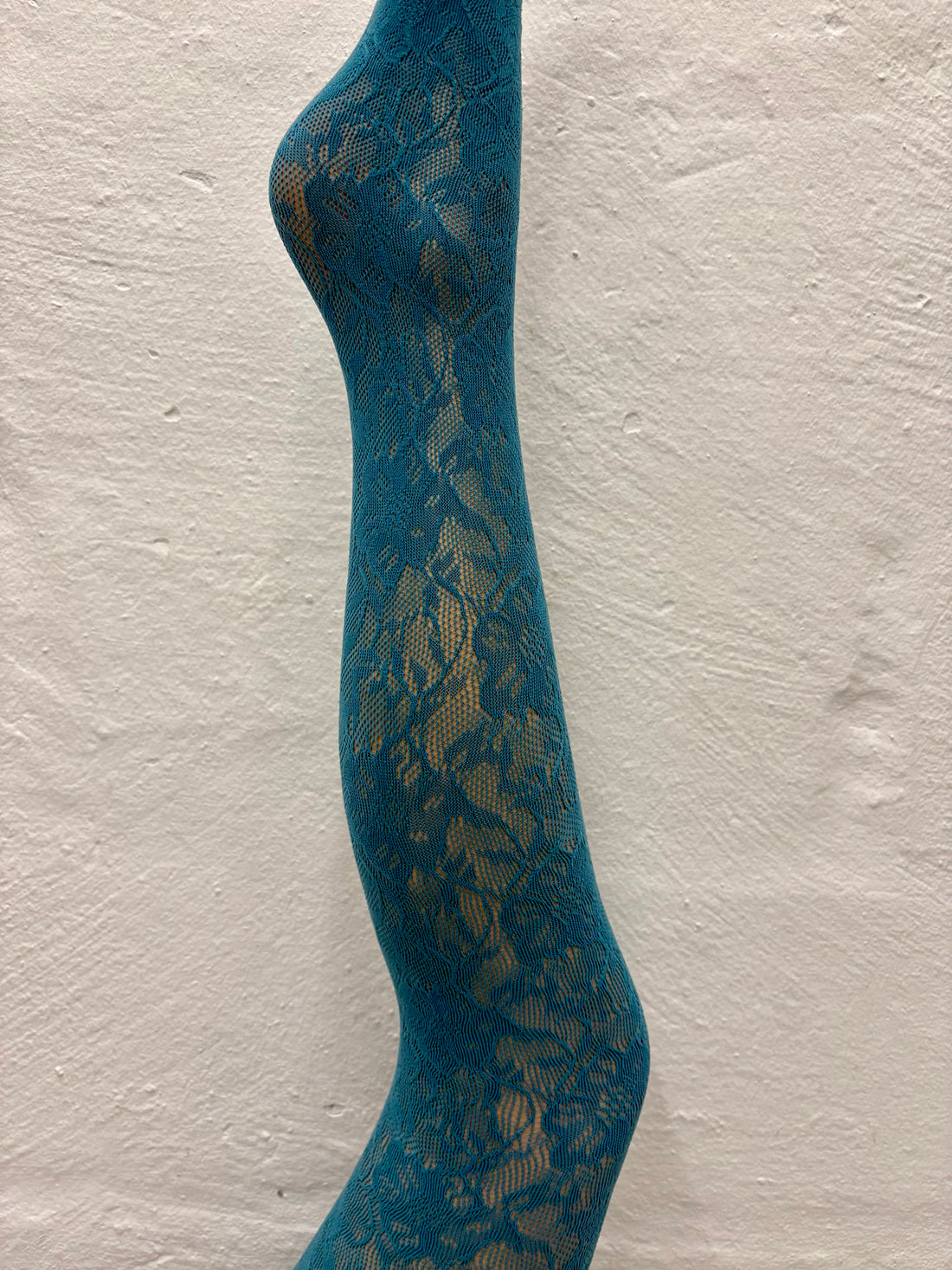 Flower Fishnet Tights - Teal
