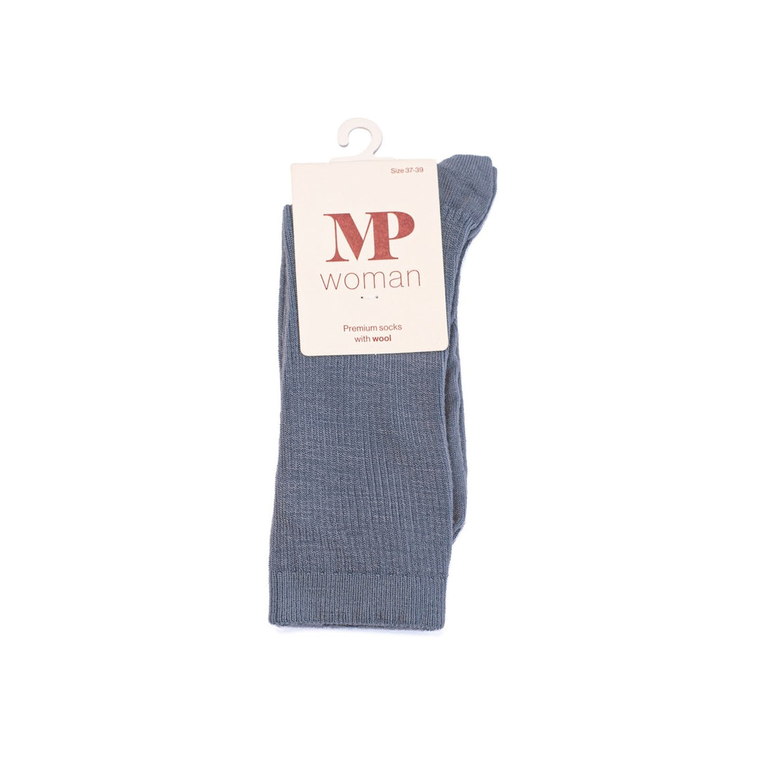 MP Fine Wool Rib Socks - Stone Blue