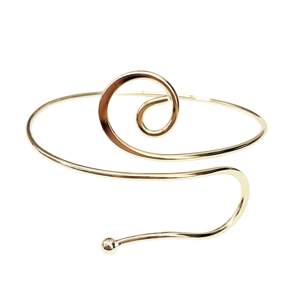 Sculptural Spiral Cuff