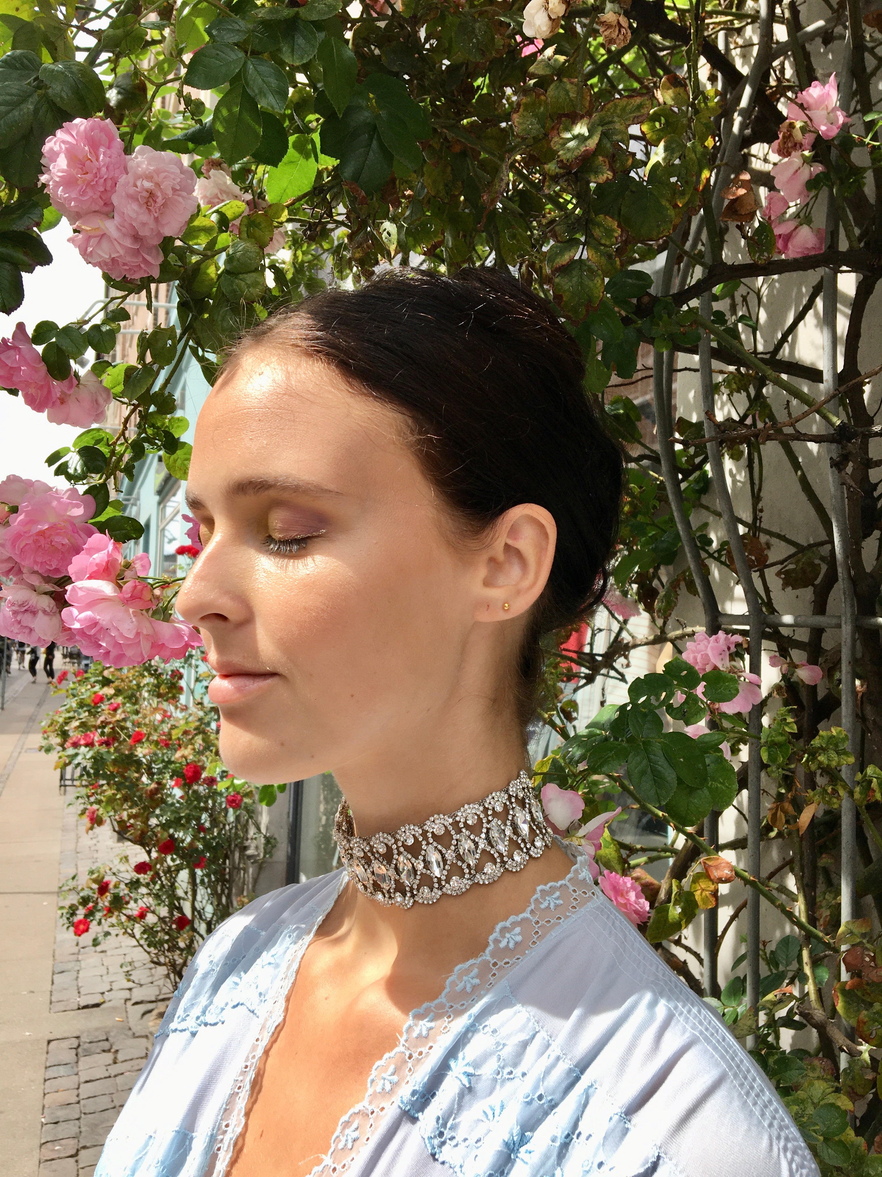 Simi Party Choker - Silver-colored