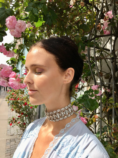Simi Party Choker - Silver-colored