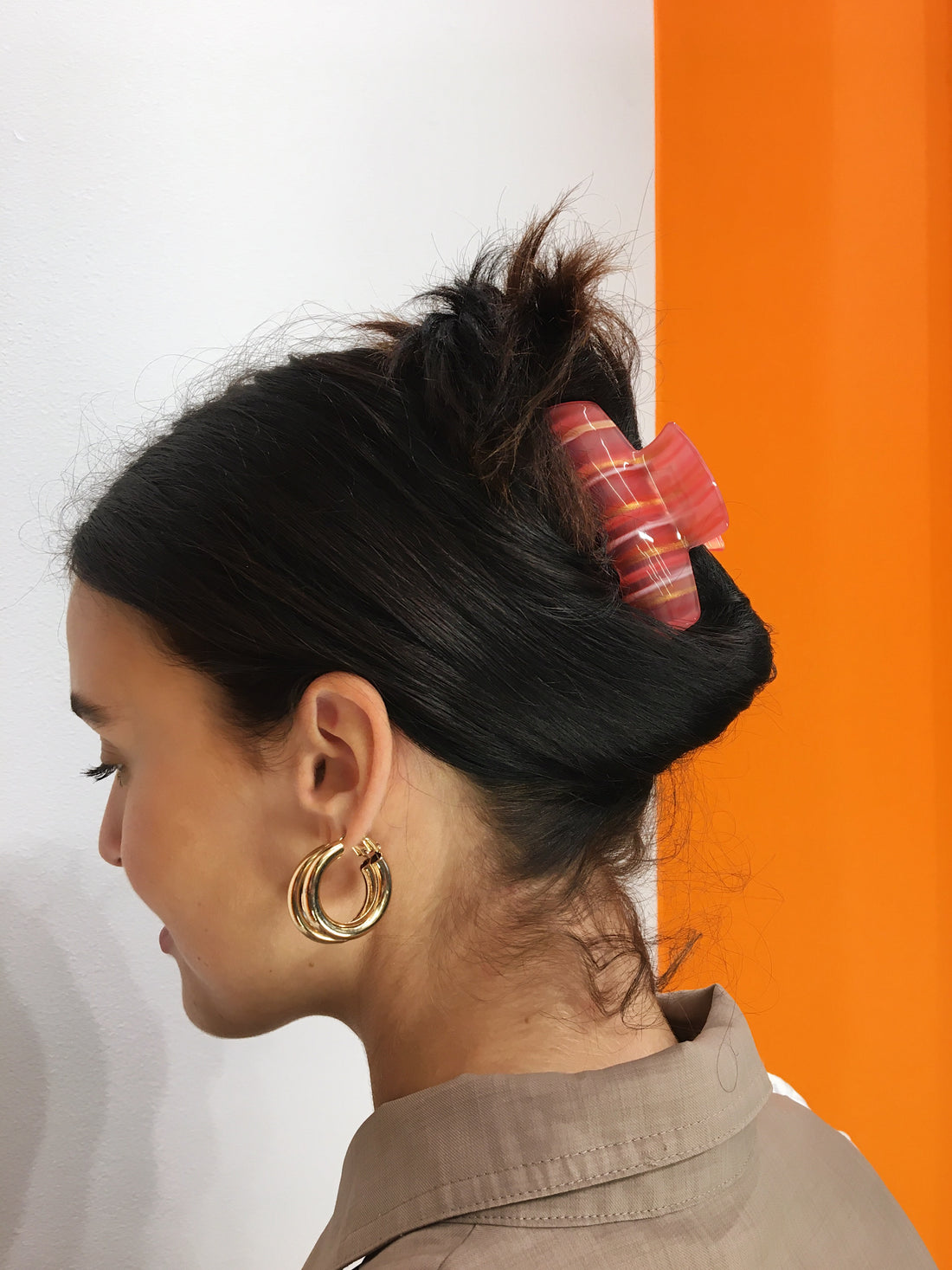 Abstract Hairclip - Red