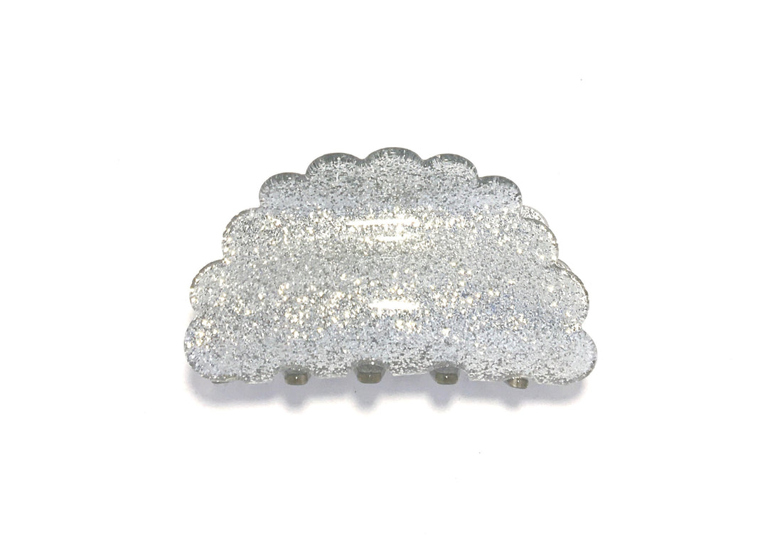 Glitter Hairclip - Silver