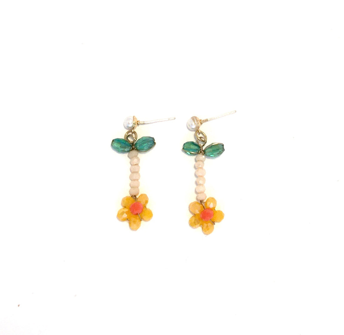 Girly Beaded Pearl Stick - Orange