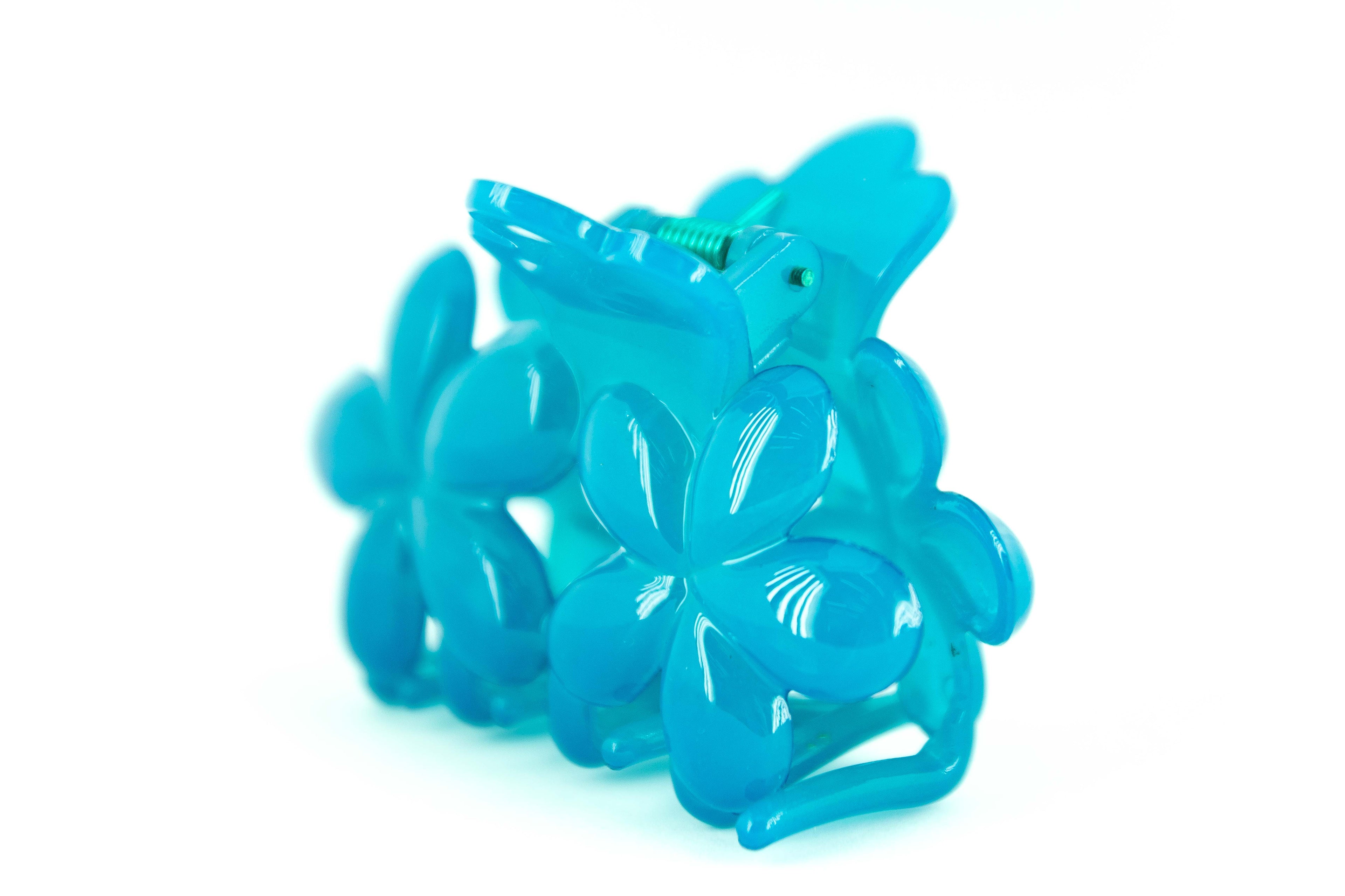Flower Hair Clip - Blue