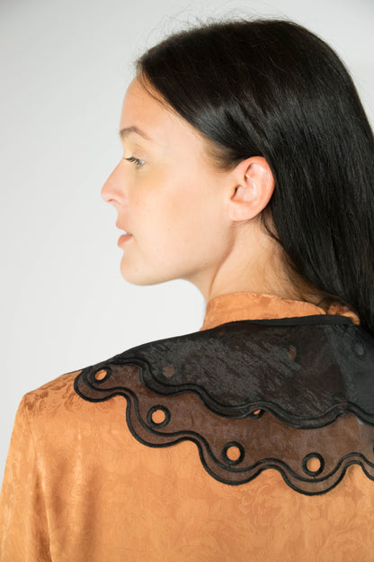Collar - Double Ruffle Black