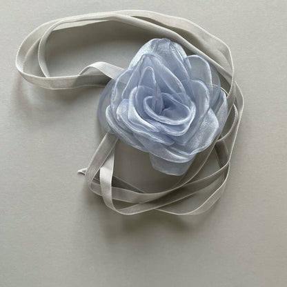 Multiflower - Organza - 10 cm - Light Blue