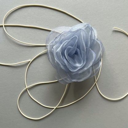 Multiflower - Organza - 10 cm - Light Blue