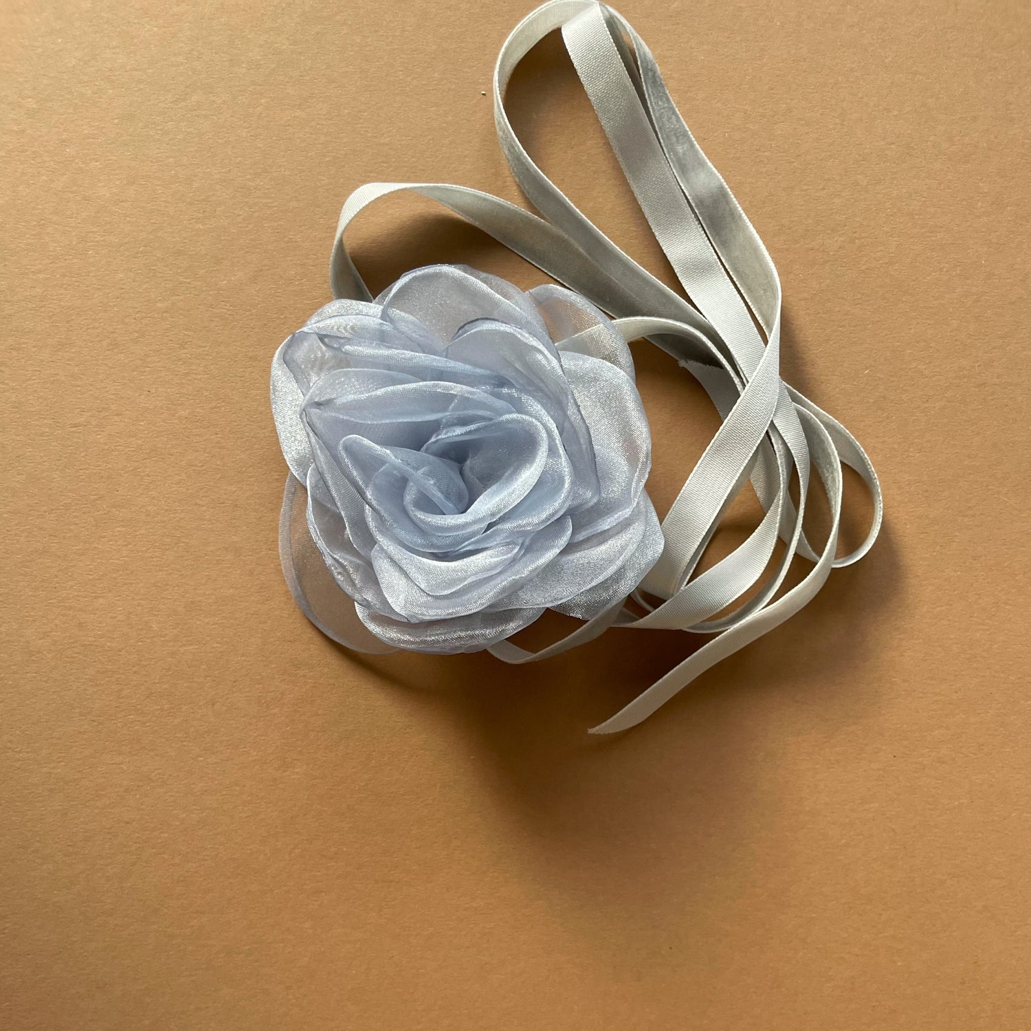 Multiflower - Organza - 10 cm - Light Blue