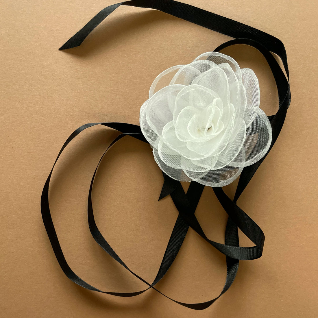 Multiflower - Organza - 10 cm - Cream