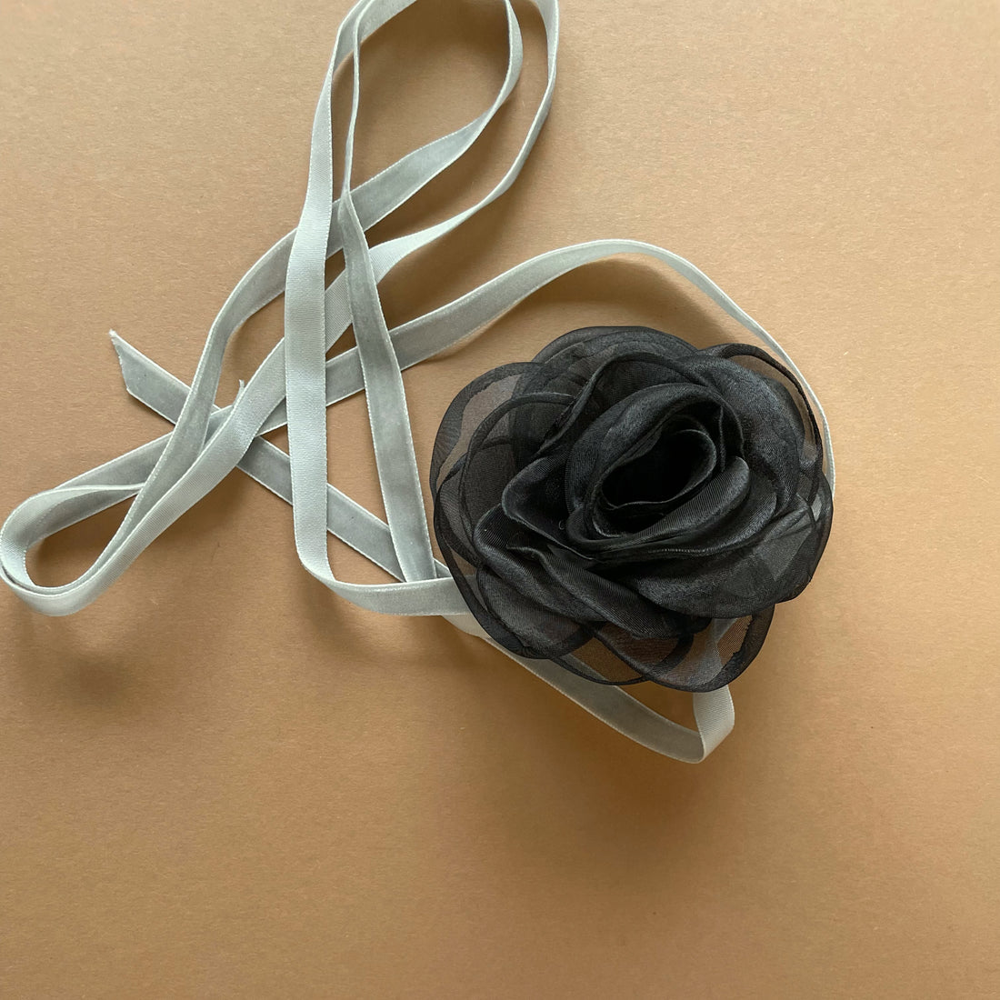 Multiflower - Organza - 10 cm - Black
